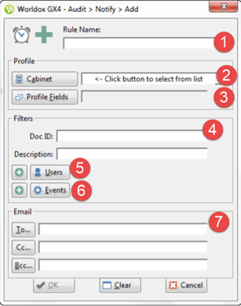 Create specific notification rules in Worldox | Legal Document Management