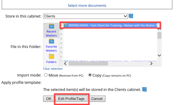 Edit Profile Tags when setting up default author in NetDocs
