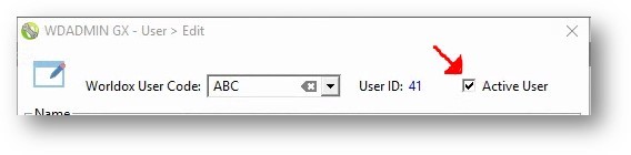 Worldox User Table Maintenance Active User