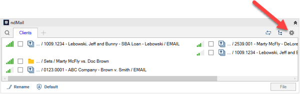 ndMail Setting icon | Legal Document Management Training