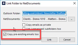 ndMail copy pre-existing emails too