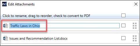 ndOffice rename attachments